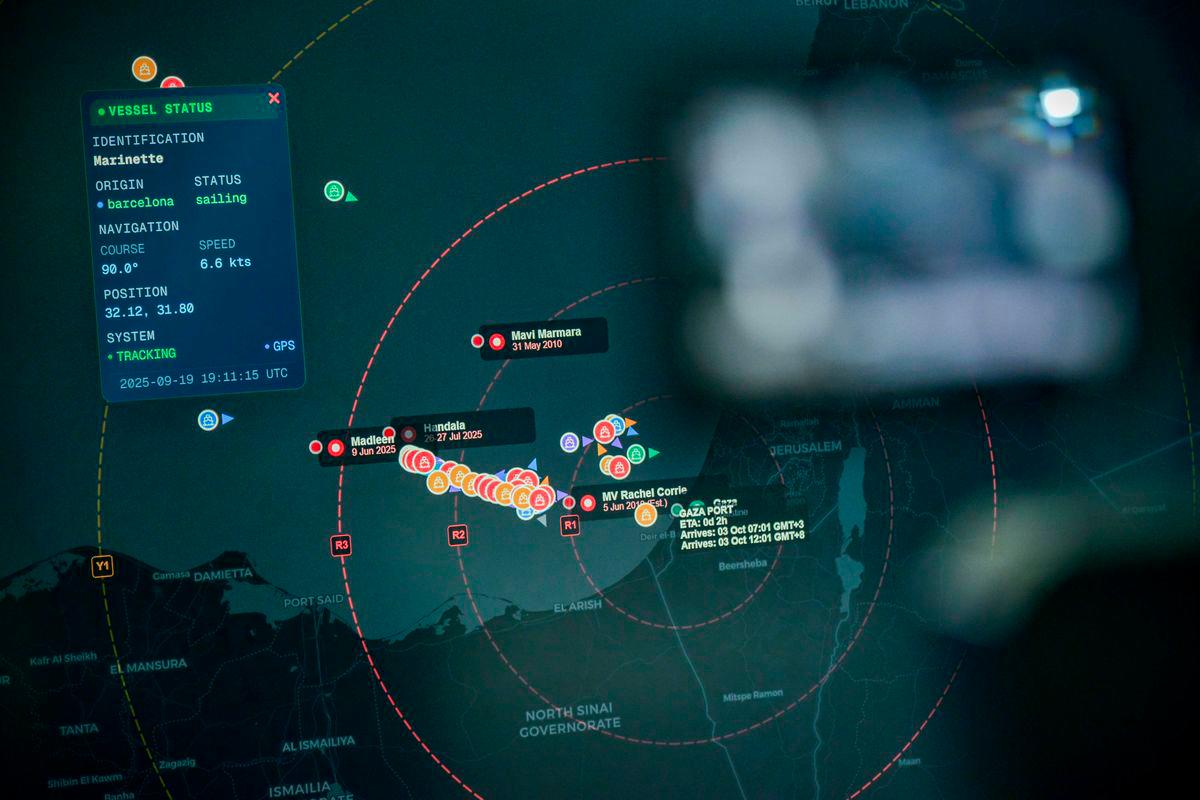 The Sumud Nusantara Command Centre (SNCC) has confirmed that only one out of the 42 vessels participating in the Global Sumud Flotilla (GSF) mission is still continuing its journey toward Gaza’s waters. - BERNAMAPIX