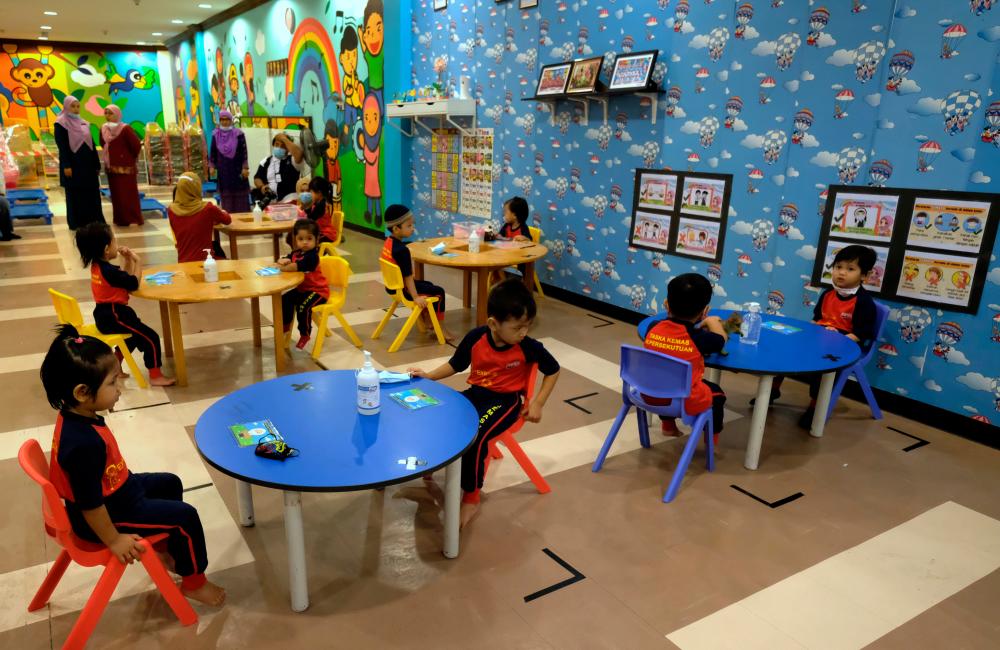 Children begin their learning session during a survey at a kindergarten in Putrajaya. - Bernama