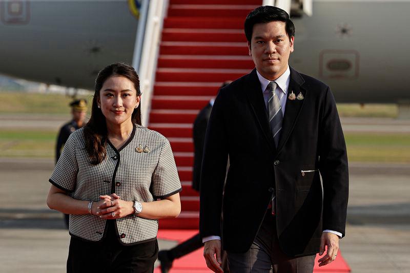 Thailand’s Prime Minister Paetongtarn Shinawatra (left) and spouse Pitaka Suksawat. Bernamapix