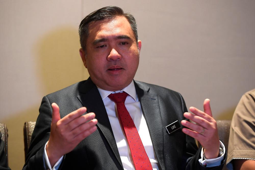 Transport Minister Anthony Loke Siew Fook speaks to the press during the signing of the Grand Majestic Hotel Lease and Development Agreement in Putrajaya today. - Bernama