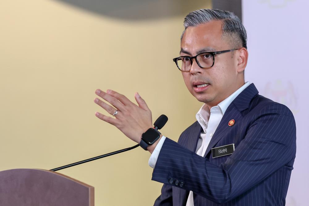 Communication Minister, Fahmi Fadzil. - BERNAMAPIX