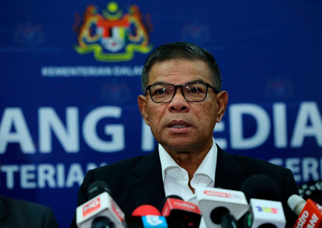 Home Minister Datuk Seri Saifuddin Nasution Ismail. Bernamapix