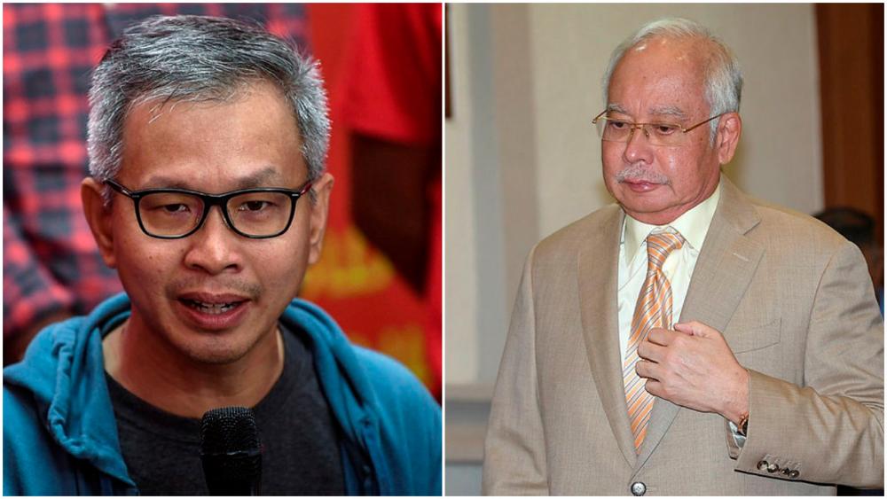 Tony Pua (L) and Najib.