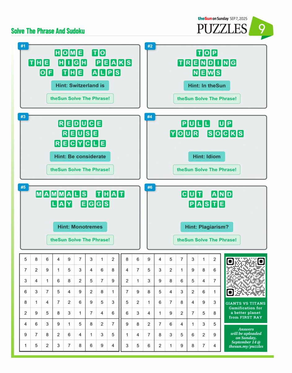 $!PUZZLES SEP 7, 2025