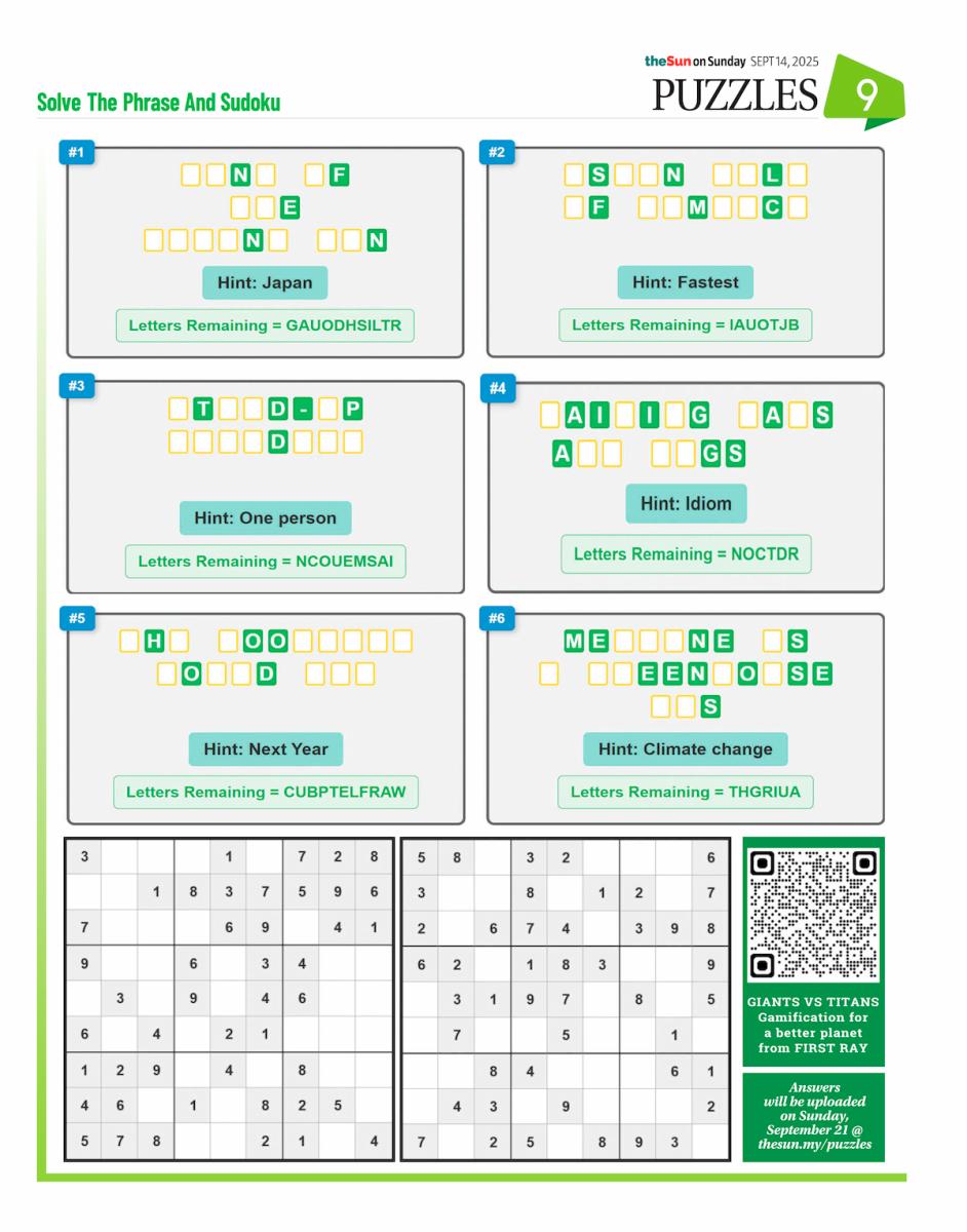 PUZZLES SEP 14, 2025