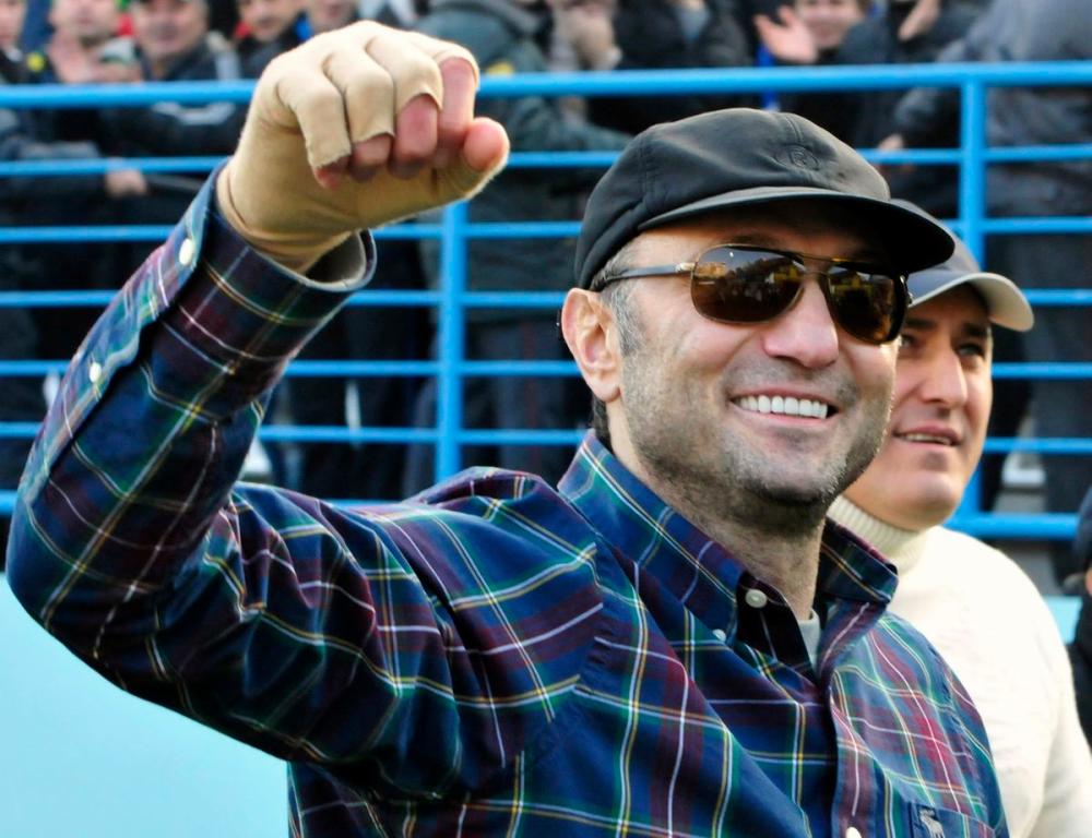 Dagestani born tycoon Suleiman Kerimov watches a soccer match between Anzhi and CSKA in Makhachkala. - REUTERSpix