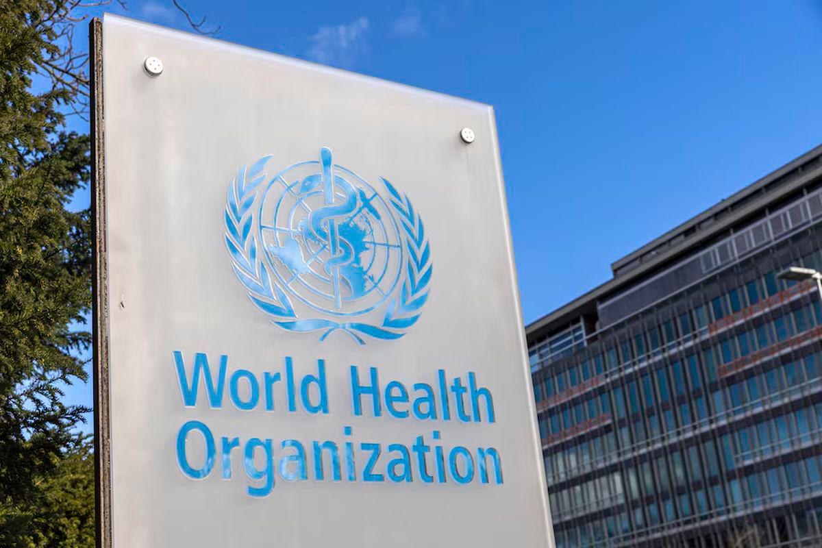 The World Health Organisation (WHO) logo is seen near its headquarters in Geneva, Switzerland, February 2, 2023. REUTERS/Denis Balibouse/File Photo