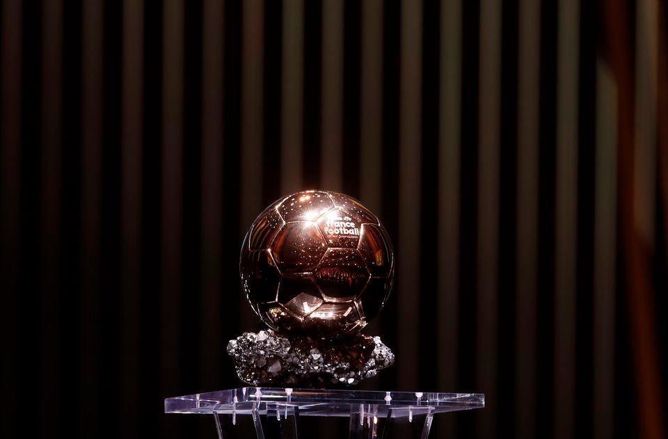 Soccer Football - The Ballon d’Or Awards - Theatre du Chatelet, Paris, France - November 29, 2021 General view of the trophy REUTERSPIX