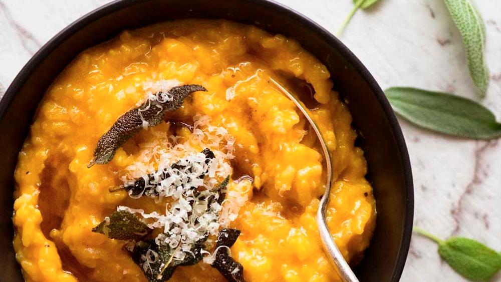 $!Pumpkin risotto brings comfort with its subtle sweetness. – PIC FROM YOUTUBE @RECIPE TIN EATS