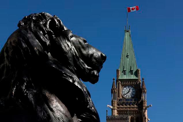 General view of the Peace Tower over Centre Block on Parliament Hill in Ottawa, Ontario, Canada September 17, 2020. - REUTERSPIX