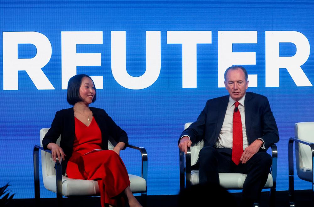 Gorman is interviewed by Reuters US finance editor Lananh Nguyen during the Reuters Next Newsmaker event in New York City on Thursday. – Reuterspic