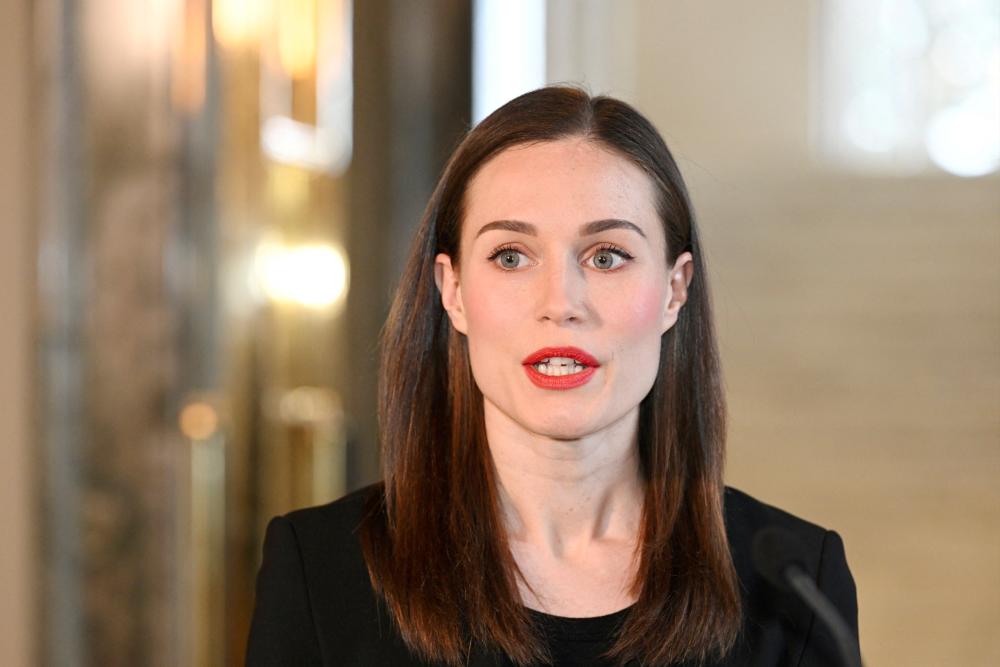 Social Democratic Party SDP Chair and Finnish Prime Minister Sanna Marin meets media at the Parliament in Helsinki, Finland on April 5, 2023. - REUTERSPIX