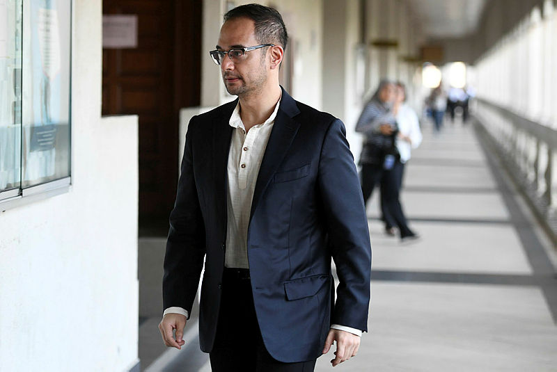Riza Aziz, arrives to the sessions court at Jalan Duta, on July 5, 2019. — AFP