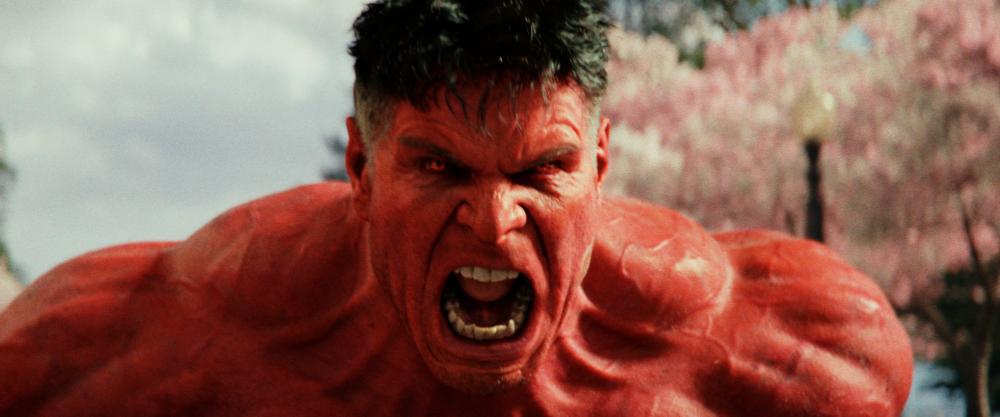 Red Hulk dominates every scene he is in.