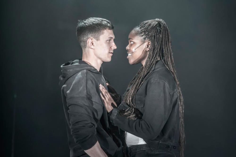 Holland (left) as Romeo and Amewudah-Rivers as Juliet. – PIC BY MARC BRENNER