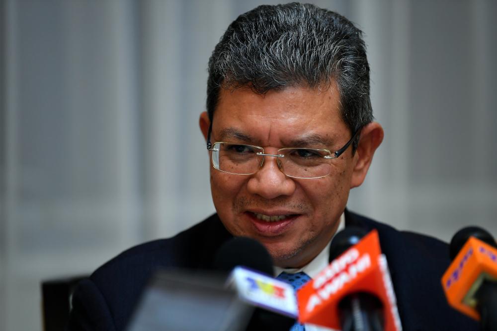 Foreign Minister Datuk Saifuddin Abdullah holds a press conference with Malaysian journalists in conjunction with Prime Minister Tun Dr Mahathir Mohamad’s work visit to the Eastern Economic Forum in Vladivostork, Russia, last night. - Bernama