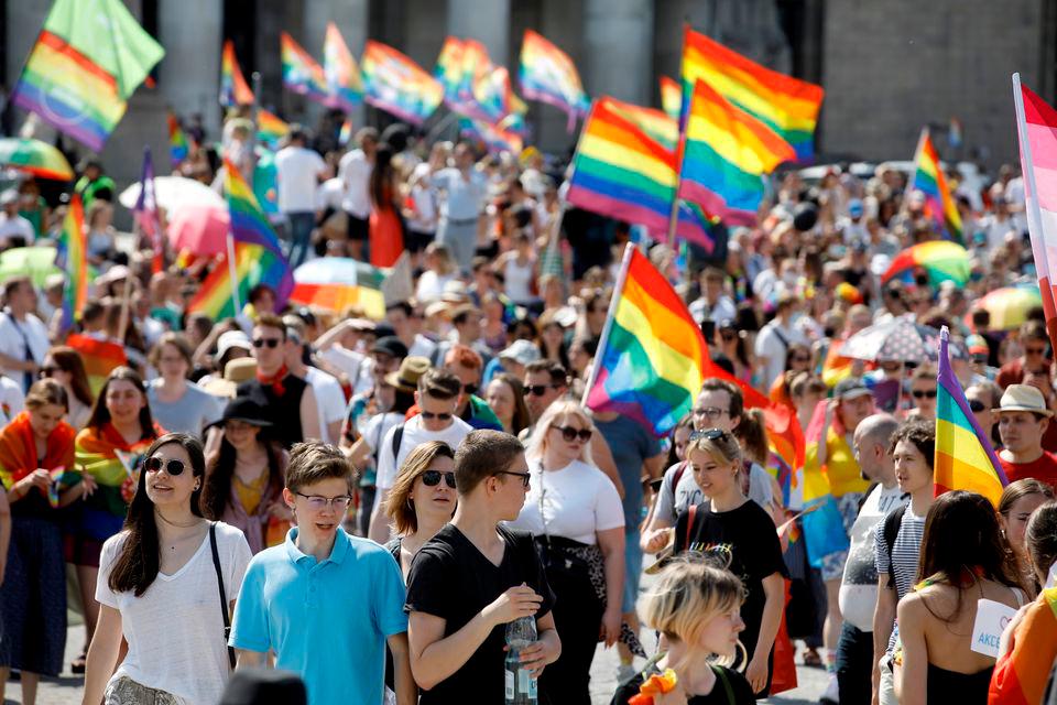 People attend the “Equality Parade” rally in support of the LGBT community, in Warsaw, Poland June 19, 2021. REUTERSPIX