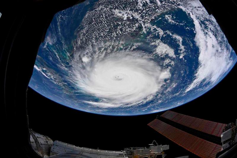 Hurricane Dorian is shown from the International Space Station more than 200 miles above the earth as it churns in the north-western Caribbean near the United States mainland in this photo taken September 2, 2019. -Reuters