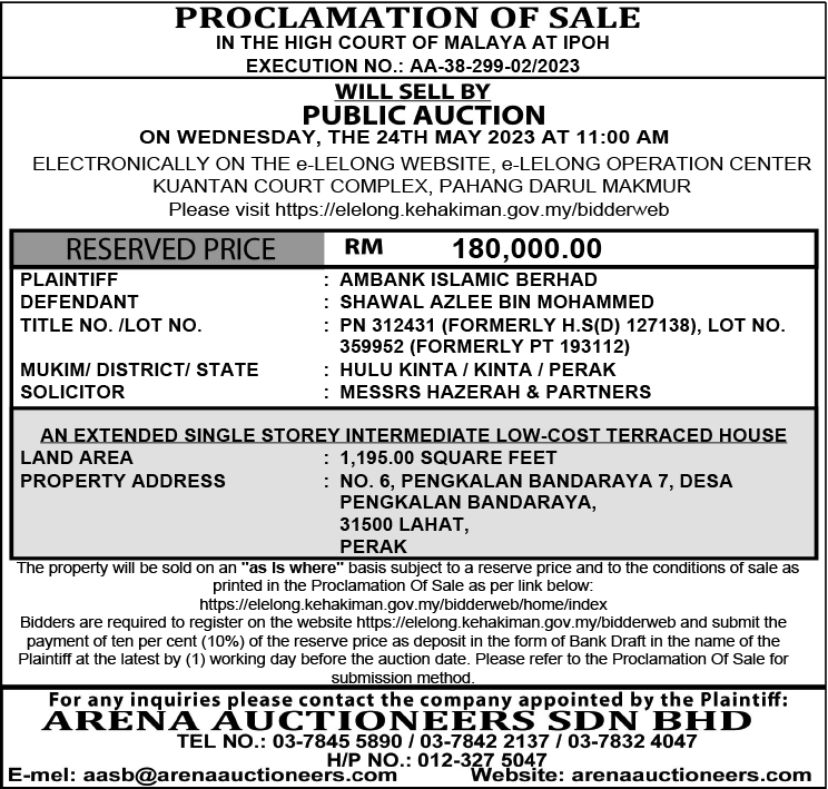 Arena Auctioneers (Shawal Azlee)