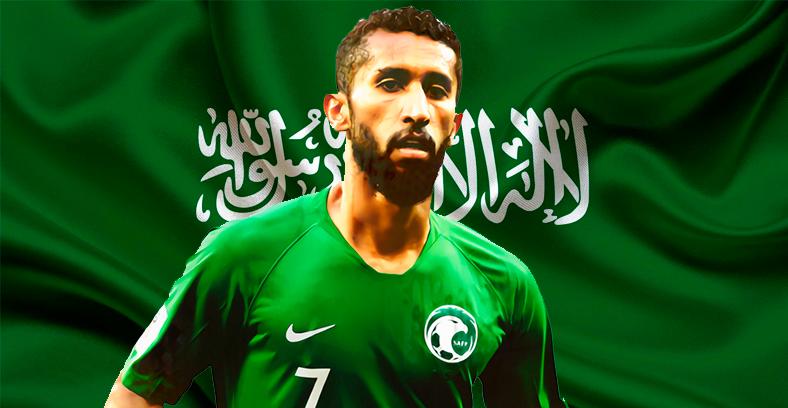 Saudi Arabia midfielder Salman Al Faraj.