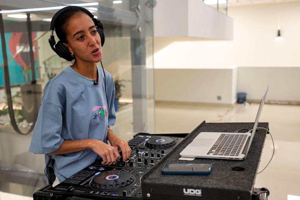 Saudi DJ Leen Naif plays at a university event in Saudia Arabia’s Red Sea coastal city of Jeddah/AFPPix