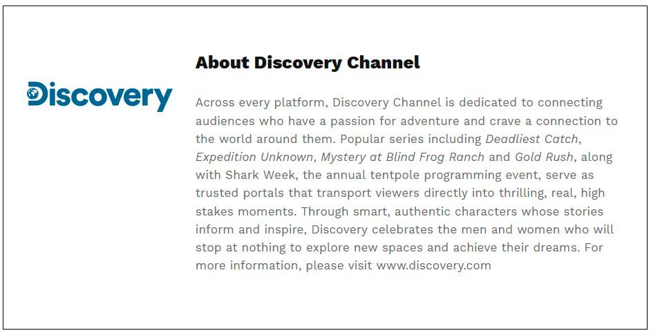 Discovery Premieres New Documentary $!Discovery Premieres New Documentary