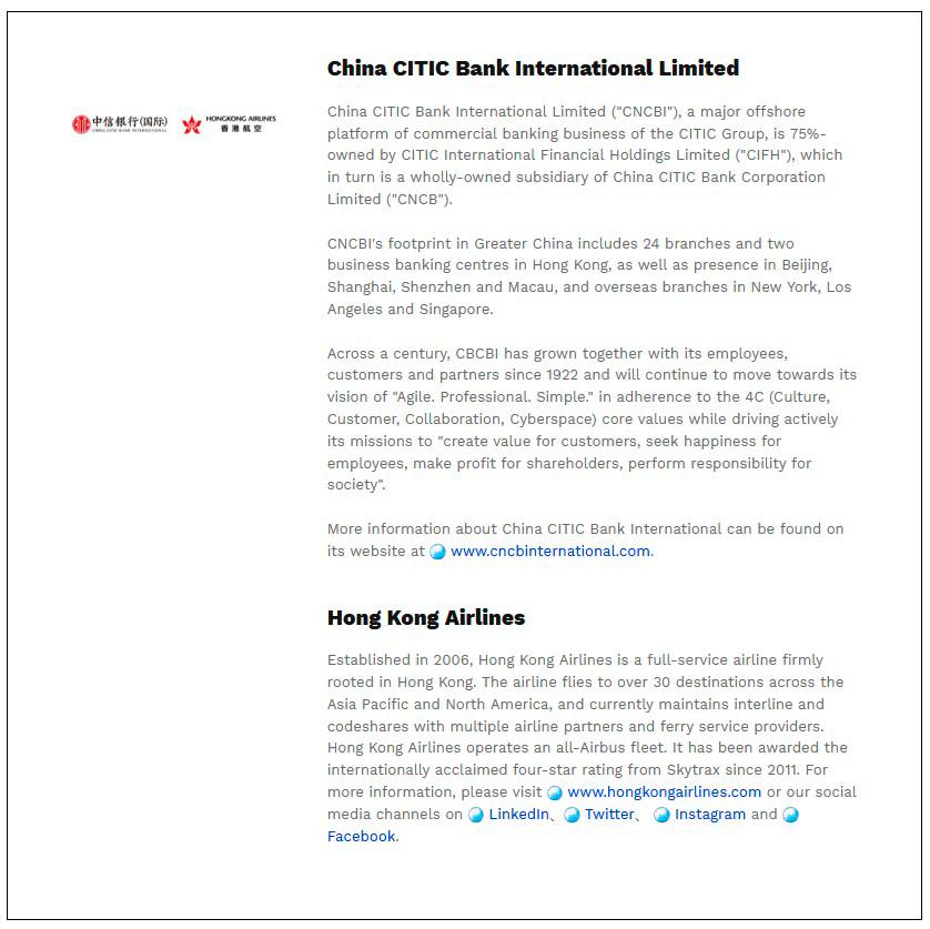 $!China CITIC Bank International and Hong Kong Airlines to launch co-branded Mastercard® card