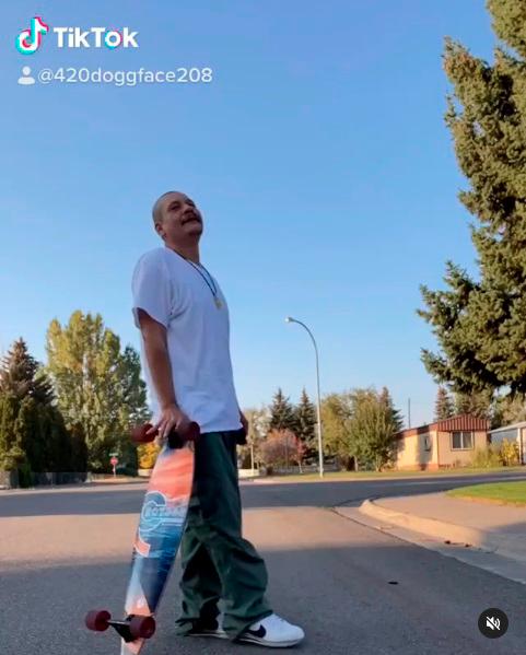 A screenshot from Nathan Apodaca’s doggface208’s Instagram page.