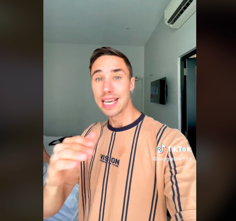 Screenshot from a TIKTOK video/veggiesontour