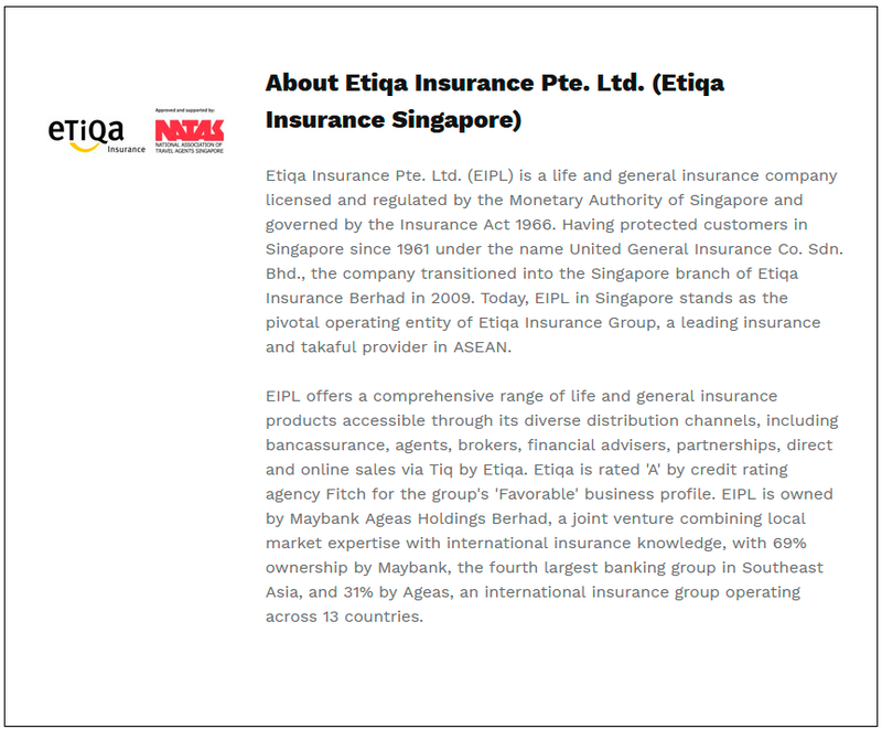$!Etiqa Insurance Singapore Celebrates 10th Anniversary with Special Offers at NATAS Travel Fair 2024