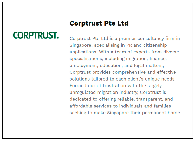 $!CorpTrust Applauds ICA’s New e-System for Streamlining Singapore PR and Citizenship Applications