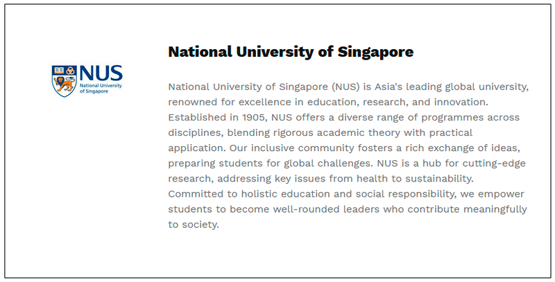 $!National University of Singapore Postgraduate by Coursework Fair (NUS PGCF) 2024, Shaping New Educational Pathways Through Innovation and Insight