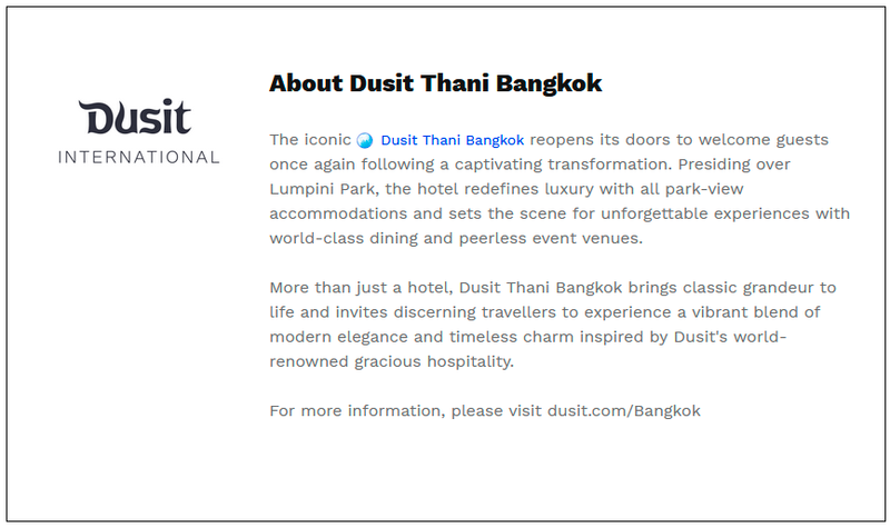 $!Dusit Thani Bangkok launches exclusive docuseries charting the iconic hotel’s bold reimagining as part of Dusit Central Park