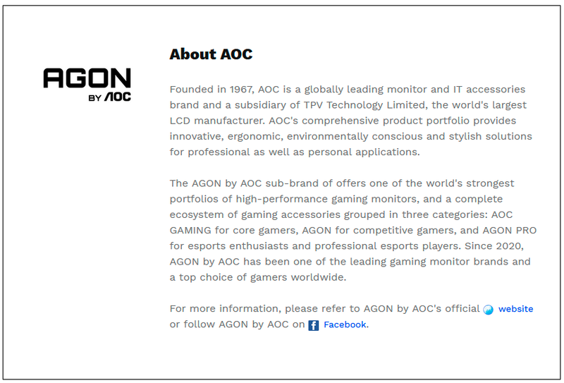 $!AOC Introduces AGON PRO High-Speed Gaming Monitors, Elevating Gameplay to New Heights