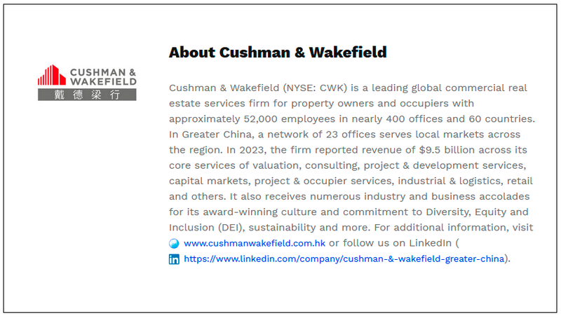 $!Cushman &amp; Wakefield Releases 2023 Sustainability Report