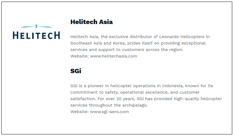 $!SGi Signs Landmark Deal with Helitech Asia as Launch Customer for Ten Leonardo AW09 Helicopters at Bali Air Show 2024