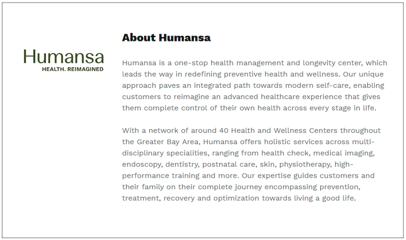 $!Humansa’s Signature Future Health Program Integrated into AIA’s New Optima CEO Medical Plan