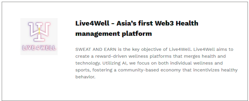 $!Sweat Your Way to Rewards: Live4Well Revolutionizes Wellness with Innovative “Exercise-to-Earn” Ecosystem