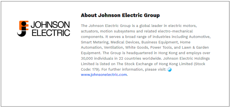 $!Johnson Electric reports results for the half year ended 30 September 2024