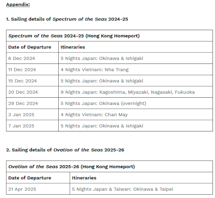 $!Royal Caribbean Doubles Hong Kong Homeport Sailings in 2025