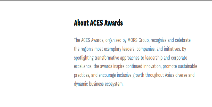 $!Shaping a Sustainable Future: Asia’s Visionary Business Leaders and Corporations Redefine Excellence at ACES Awards 2024