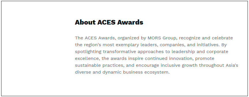 $!Honoring Excellence: The Philippines’ Pioneering Achievements at ACES Awards 2024