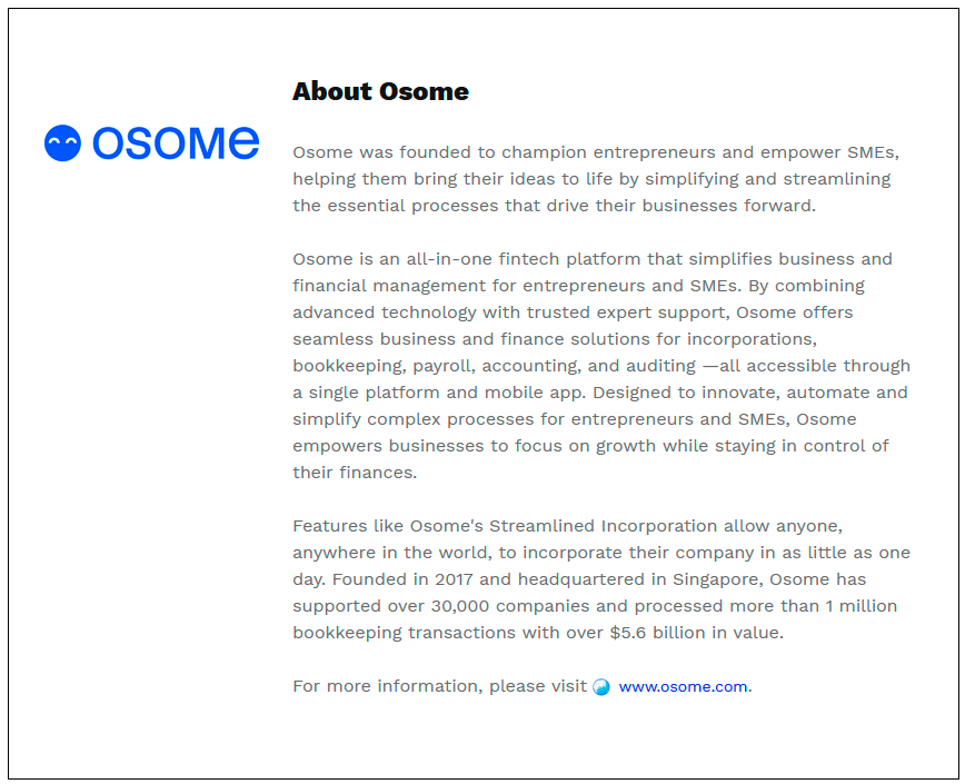 $!Osome Reports Over 25% Revenue Growth, Driven by Product Demand and Increased Customer Engagement, Sets 2025 Roadmap for Sustainable Growth