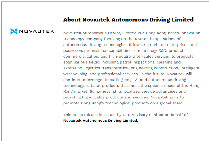 $!Novautek Honored with the “Outstanding SME ESG and Business Performance Award”