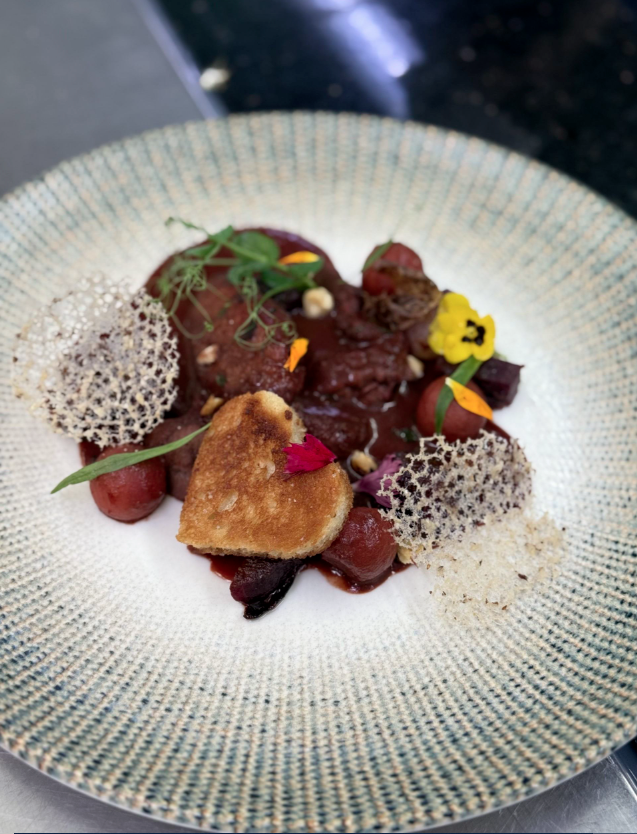 $!The vegan version of the French dish beef bourguignon, made with lion’s mane mushroom.