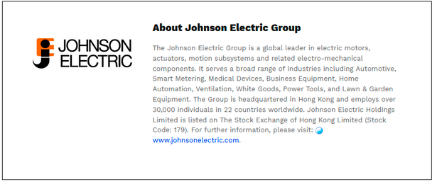 $!Johnson Electric reports Business and Unaudited Financial Information for the Third Quarter of Financial Year 24/25