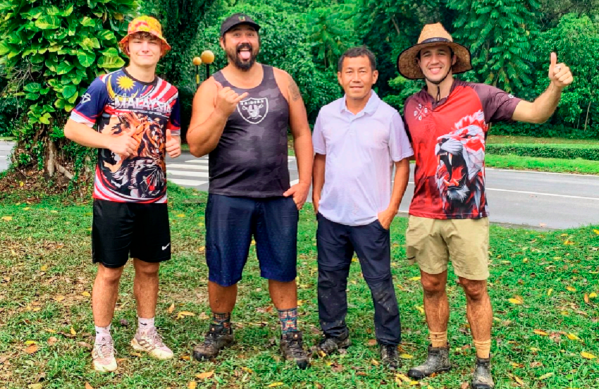 From left: Singapore Sling 2025 winner Jean Poignee, 3rd-place finisher Richard Creelman, runner-up James Lai and Julian Cardona, who finished 6th. – Photo by Wesley de Ridder