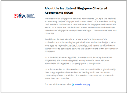 $!ISCA Commits $6 Million to Launch Polytechnic Pathway Programme to Support Polytechnic Graduates in Becoming Chartered Accountants of Singapore; Builds on Full Employment Rate for Diploma Holders who completed SCAQ