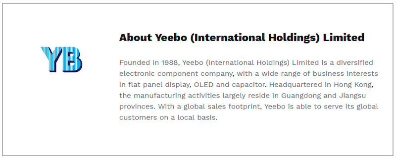 $!Yeebo Declares a Special Dividend of HKD1.8 per Share