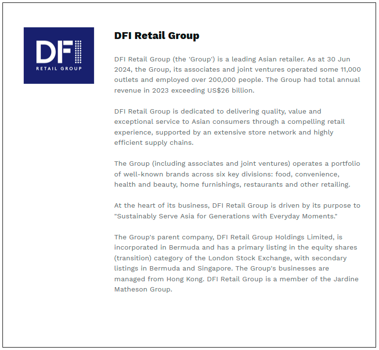 $!DFI Retail Group Appoints New Chief Executive Officer for 7-Eleven for South China, Hong Kong, Macau and Singapore